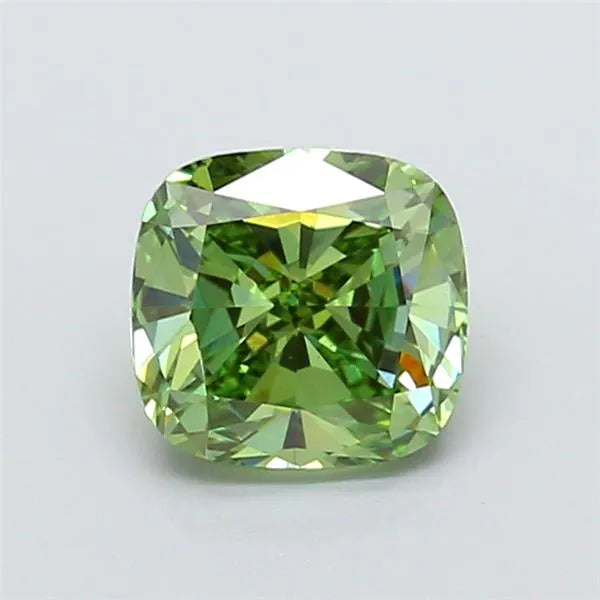 1.50ct Cushion modified Lab Grown Diamond (Colour Fancy Vivid Green, Clarity VS1, IGI Certified)