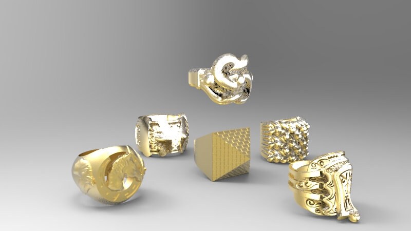 Castable Wax Jewellery 3D Printing & Modeling Service,  Lost wax casting 3d prints, custom ring design CAD wax print