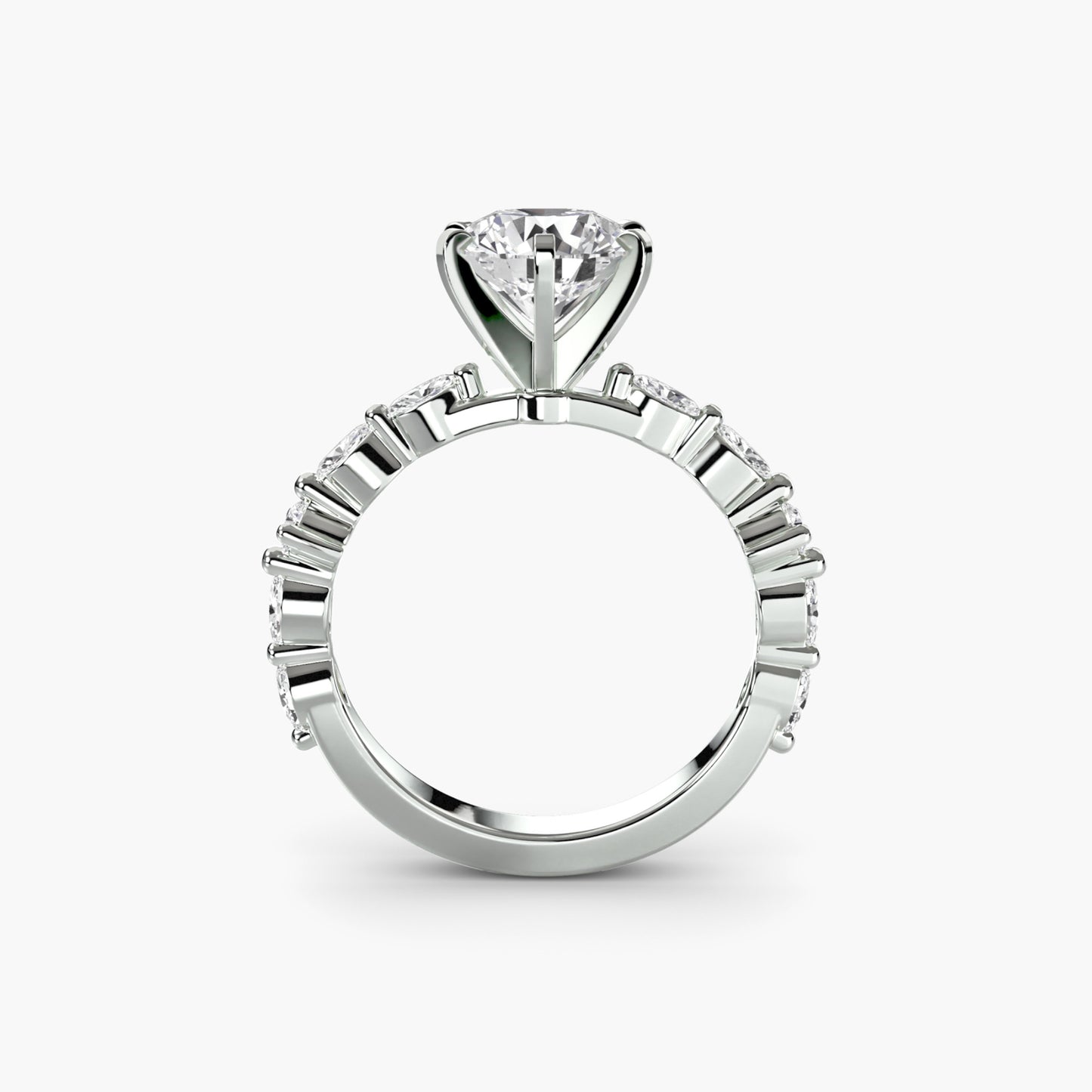 Solitaire with Eternity Pavé